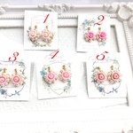 薔薇とパールのチタンポストプチピアス☆大人可愛い☆5カラー