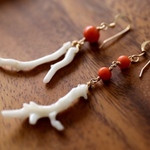 14KGF　coral pierce[kgf0688]
