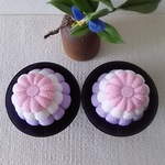 ちりめん   菊落雁(うす紫)