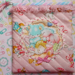 mu-miu様専用☆hana*ハンドメイド★パッチワークハローベイビーのスクエアポーチ☆