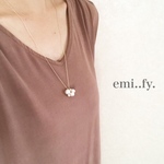 new💕◇コットンパールのロングネックレス◇（パール7粒）
