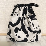 コップ袋【モノトーンパンダ】