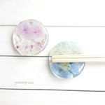 二個セット✧*｡天然石とお花の箸置き     レジン   送料無料