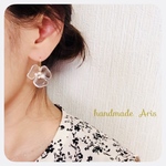 【夏ピアス💎】クリア＊アイスflowerピアス✨