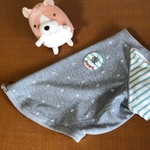 コーギー用Ｔシャツ**イカリ&ボーダー 白