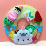 フェルトリース〔白くまアイス〕水色