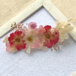 押し花とプリザーブドフラワーのロングバレッタ