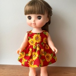 ソランちゃんの服 ひまわり柄のワンピース