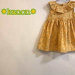 ●TM様専用●★ガールズワンピース９５🌻小鳥と花輪✳オレンジイエロー【送料無料】