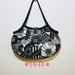 グラニーバッグ＊花柄モノトーン