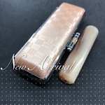 実印/銀行印/認印✴︎オランダ水牛印章13.5mm&格子柄ケース