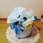 おむつケーキ　Blue　出産祝いに！　お買い得