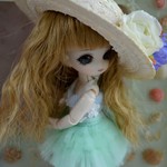 オビツ11ミニスウィーツドール アウトフイット  フリルタンキニ帽子セット(blue)