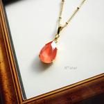 Happy Coral Pink*＊ネックレス。