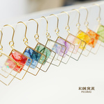 雲竜和紙の揺れるピアス/イヤリング２　　和　ゆらゆら　揺れる　デザイン 伝統工芸　ノンホールピアス
