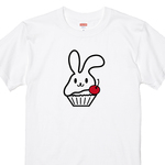 メルティうさぎカップケーキTシャツ　白