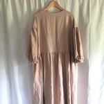 お洋服と耳飾りのセット販売【2wayカスタムワンピース＊ノーカラー（ピンク）】