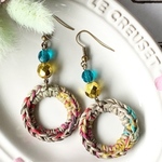 ニットリングのおお振りロングピアス