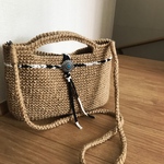 麻ひも ショルダーバッグ カゴバッグ