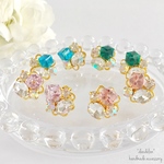 再9* 選べる♡氷オーロラビジューピアス/イヤリング 