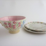 茶碗エリカの花と皿小花２枚セット（ri-mi-yu 様専用ページ）