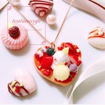 ハートワッフルたっぷりberryネックレス