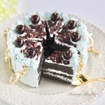 チョコミントケーキのキーホルダー