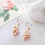 ベビーコーラルピンク　ピアス(イヤリング）