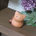 笠間焼 炭化焼き締め土にゃんこ