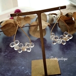 【数量限定】雨露の雫～水晶フープピアス/イヤリング