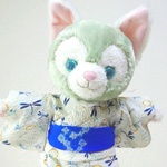 にゃんこの浴衣🐱矢絣トンボ柄　Ｓサイズヌイグルミ用コスチューム