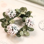 　オーダー様専用 布花 しろつめ草のリースブローチ