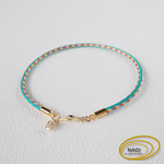 [送料無料] 小さな王冠と組紐のアンクレット