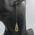 しずくのピアス・イヤリング 金箔