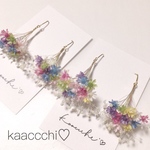 ▷送料無料*スターフラワー ピアス❁イヤリング◁