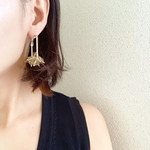 【1点のみ】【 chimie vintage-681 】ヴィンテージアクリルビーズのフープピアス