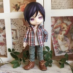 オビツ11サイズ服＊シャツ×タンクトップ×デニム3点セット