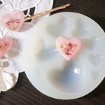 【特価】ソフトシリコンモールド ＊ ハートチャームレジン モールド 型 レジンクラフト シリコンモールド 押し花アクセサリーK01-ｋ36【大人気】