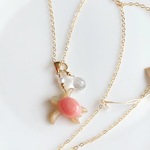 現品 夜光貝 ホヌ♡ ピンクオパールネックレス