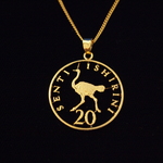 コインカットペンダント　タンザニア20シリング