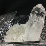 お部屋にパワースポット　セット　ガラスポット　水晶ポイント　開運インテリア　浄化セット