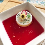 ひまわりケーキのアクセサリートレイ