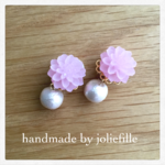 lovely *コットンパールピアス/イヤリング