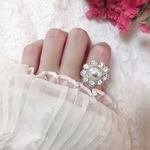 小さなお花のパールリング