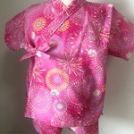 size80 花火柄の甚平