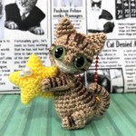 オーダー品☆mei290607様【送料無料】お星さまと猫☆あみぐるみボールチェーン