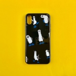 ガラス アオアシカツオドリのスマホケースblack