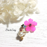 No.88 押し花 お花 イヤーカフ