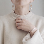 river stone pierce  -silver-