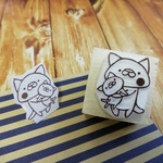 消しゴムはんこ♪ねことねこ♪なんだかんだで♪ねこがすき♪